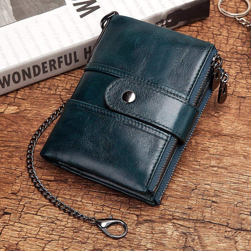 HARPIMER Womens Purse Leather Wallet RFID Blocking Ladies Purses with with Coin Pocket 16 Card Holder (Blue) - Image 4